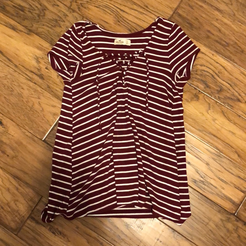 striped short sleeve top